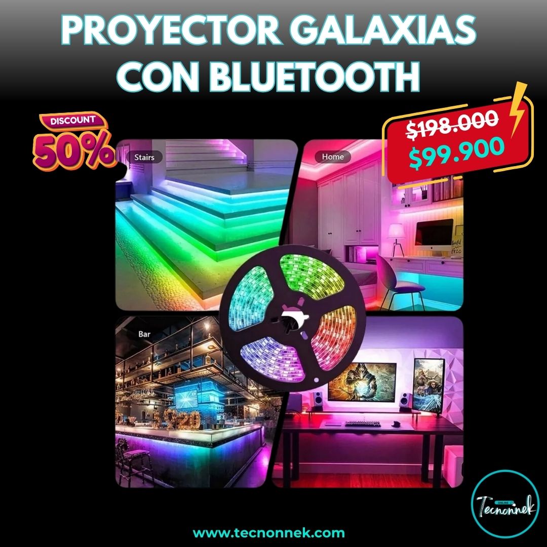 Proyector Galaxias Luna Astronauta Bluetooth Parlante + LUCES DE OBSEQUIO