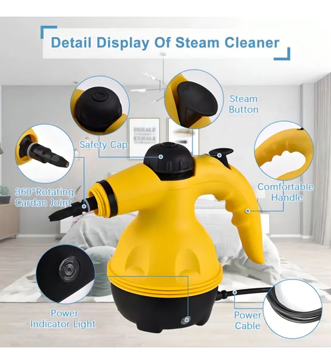 ASPIRADORA A VAPOR CLEAN PRO LIMPIEZA POTENTE, FACIL Y PROFESIONAL