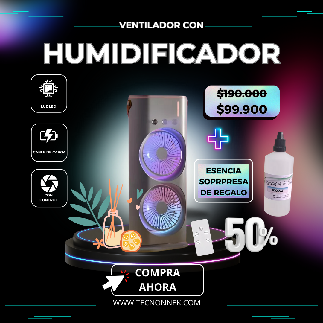 Ventilador De Torre Doble Aire Acondicio