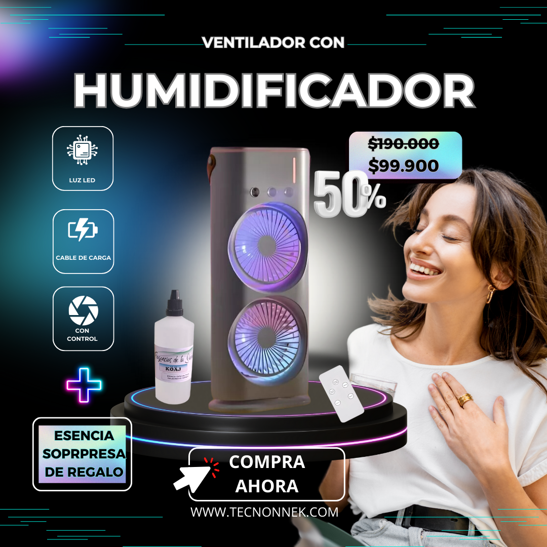 Ventilador De Torre Doble Aire Acondicio