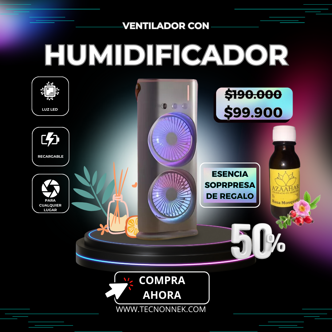 Ventilador De Torre Doble Aire Acondicio