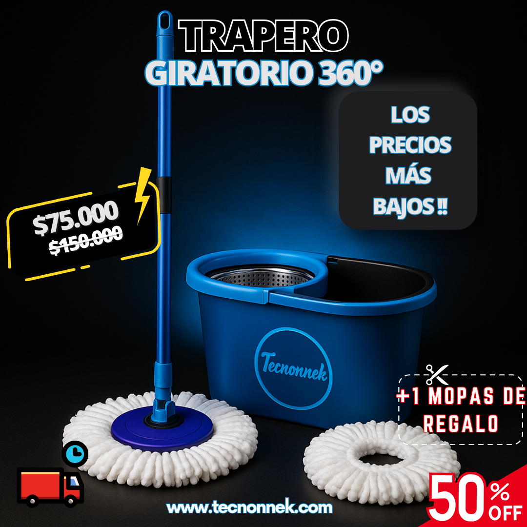 TRAPERO GRANDE EXCLUSIVO + 1 MOPA DE REGALO 🚚 ¡ENVÍO GRATIS a todo el país!