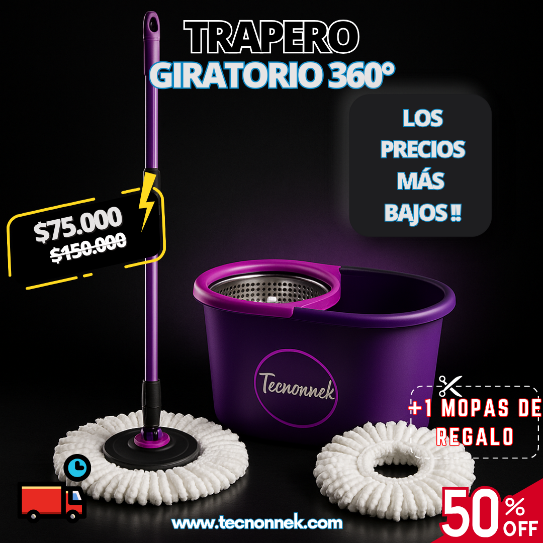 TRAPERO GRANDE EXCLUSIVO + 1 MOPA DE REGALO 🚚 ¡ENVÍO GRATIS a todo el país!
