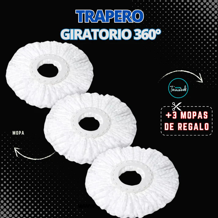 TRAPERO 360 GRANDE EXCLUSIVO + 3 MOPA DE REGALO 🚚 ¡ENVÍO GRATIS a todo el país!