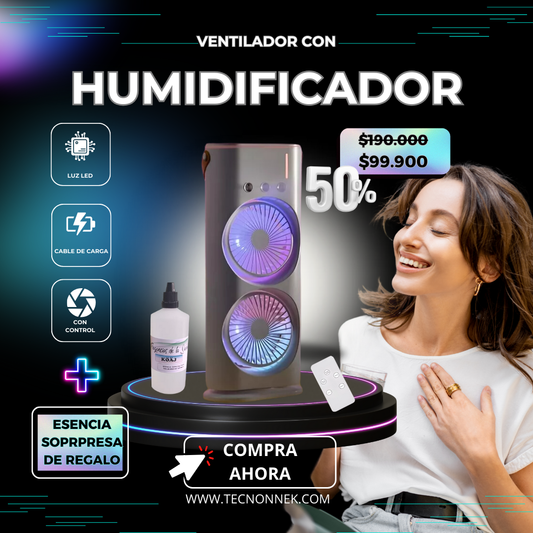 Ventilador De Torre Doble Aire Acondicio